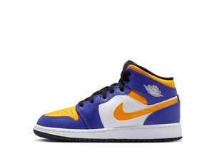 Nike GS Air Jordan 1 Mid "Lakers" 22.5cm DQ8423-517