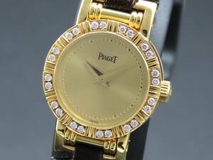 1円 稼動品 正規品 PIAGET ピアジェ 5964AK81 ミニダンサー 18金 YG 金無垢 総重量17.4g Cal.157P ダイヤベゼル レディース時計 SSCLG2239