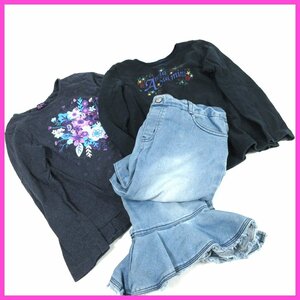 ★☆ANNA SUI mini (アナ スイ・ミニ) ★女の子3点セット★長袖Tシャツ★デニム★140