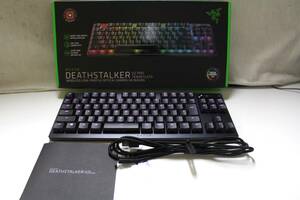 28 RAZERレイザー◆DEATHSTALKER V2PRO TKL◆RZ03-0437◆ゲーミング ワイヤレス キーボード◆ブラック系◆取説/USBコード/元箱 付◆動作OK