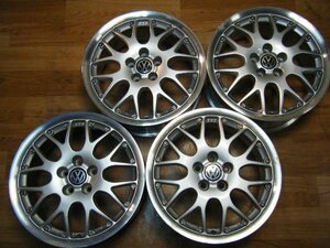 IB-365 フォルクスワーゲン ゴルフ 純正 BBS 16×6.5J 5H-100 +42 (4本) VW NEWビートル ポロ ボーラ 送料は全国一律6600円 離島を除く