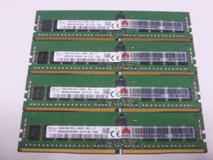 メモリ サーバーパソコン用 SK hynix DDR4-2400 (PC4-19200) ECC Registered 16GBx4枚 合計64GB 起動確認済です HMA82GR7AFR8N-UH⑥