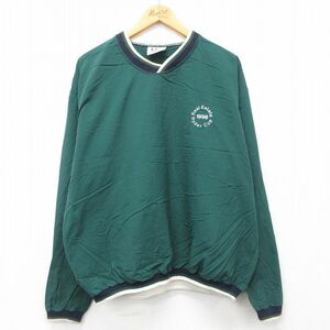 L/古着 リー Lee 長袖 ナイロン ジャケット メンズ 90s Ryder Cup クルーネック 緑他 グリーン 24sep24 中古 アウター ウインドブレーカー