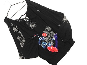 Desigual デシグアル プリント プルオーバー シャツ sizeXS/黒 ■◇ ☆ elc7 レディース