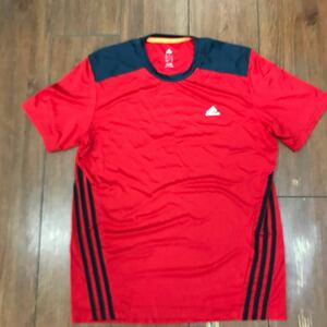 adidas アディダス 半袖Tシャツ climalite oサイズ 赤 a1