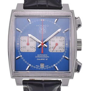 タグホイヤー TAG HEUER CAW2111.FC6183 モナコ スティーブ マックイーン クロノグラフ デイト 自動巻 メンズ 良品 箱・保証書付 D#130744