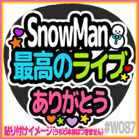 応援うちわ ★ SnowMan スノーマン ★ W087最高のライブ