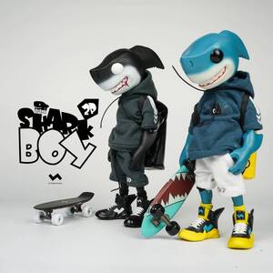 新品未開封 JTスタジオX momoco Studio モモコ shark boy シャークボーイ 2PACKセットサメ フィギュア(検バンダイ メディコム Sharko 動物)