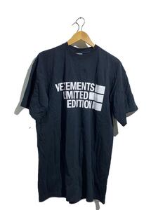 VETEMENTS◆Big Logo Limited Edition /Tシャツ/XS/コットン/ブラック/UE51TR810B