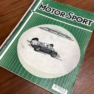 B0923　「MOTOR SPORT」モータースポーツ　ヴィンテージ　英国車 バイク カスタム 古本　雑誌 旧車　当時物　ビンテージ　自動車