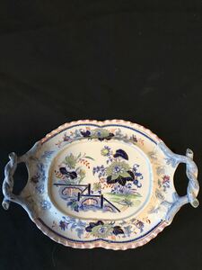 激レア！英国Stone China 1806-1822年のTEAPOT TRAY 割れ、カゲなし　