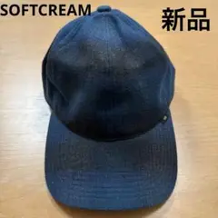 新品　SOFTCREAM ソフトクリーム　オンブレ チェック6パネル キャップ