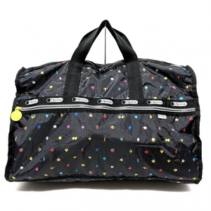 レスポートサック LESPORTSAC ボストンバッグ - レスポナイロン 黒×マルチ 本体ロックなし/Mr. Men Little Missコラボ バッグ