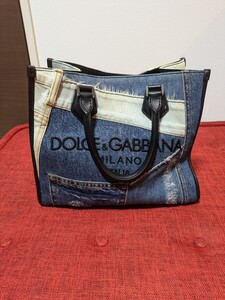 ドルチェ&ガッバーナ(Dolce & Gabbana) denim patchwork shopper メンズ,レディース デニム,レザー ハンドバッグ,トートバッグ 