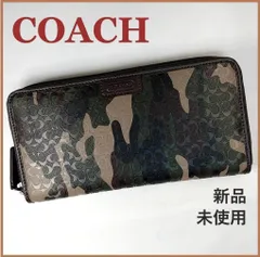 COACH コーチ 新品 迷彩 柄 長財布 メンズ レディース 小物 財布 30