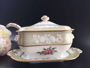 英国ヴィンテージ ◆ 1951年 コープランドスポード マリタイム ローズ Maritime Rose チュリーン (蓋つき深皿)