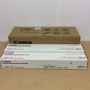 ☆【 未使用品！】 Canon ( キャノン ) トナーカートリッジ NPG-45 2本 回収トナー容器 FM4-8400-02U セット(S0235)