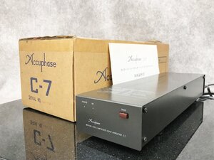 Y5046　中古品　オーディオ機器　ヘッドアンプ　Accuphase　アキュフェーズ　C-7　　【元箱付き】