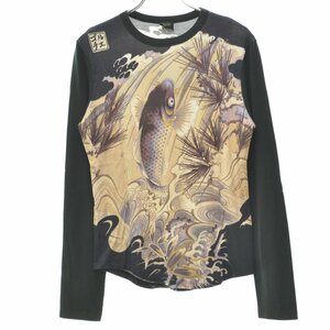 【48】JEAN PAUL GAULTIER HOMME / ジャンポール ゴルチェ オム 和柄 鯉の滝登り タトゥー長袖Tシャツ