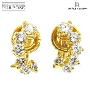 ハリーウィンストン HARRY WINSTON ダイヤ イヤリング K18 YG イエローゴールド 750 Earrings Clip on 90214952