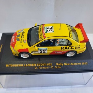 IXO 1 /43「MITSUBISHI LANCER EVO 7 #52 Rally New Zealand 2003 」 新品未使用 341