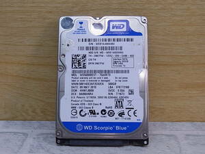 △F/098●ウェスタンデジタル☆Western Digital☆2.5インチHDD(ハードディスク)☆500GB SATA300 5400rpm☆WD5000BEVT☆中古品