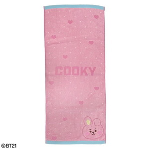 BT21 公式グッズ 新作 キュート COOKY フェイスタオル 34×80cm タオル ビーティー