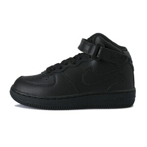 17.5cm●NIKE FORCE 1 MID (PS) 314196-004 Black　ナイキ フォース 1 ミッド 黒 AF1 AIRFORCE キッズ ベビー 1982年 リンクコーデ 