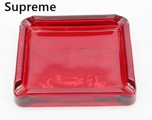 [中古]Supreme シュプリーム ガラスロゴ 灰皿 アッシュトレイ レッド