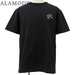 ルイ・ヴィトン シグネチャー ショートスリーブ Tシャツ トップス RM242Q XL コットン ブラック黒 1AATXH 40802114179【アラモード】