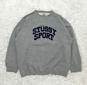 「1円」90s OLD STUSSY オールドステューシー　STUSSY SPORT ステューシースポーツ スウェット　トレーナー 刺繍ロゴ XLサイズ 希少サイズ 