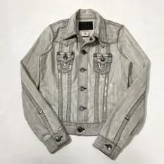 TRUE RELIGION ダメージ加工 デニムジャケット レディース