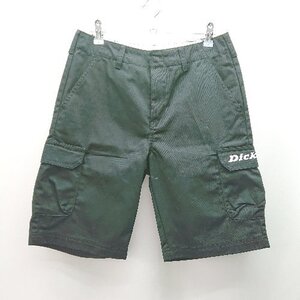 ◇ Dickies ディッキーズ ロゴプリント ストレート シンプル ハーフパンツ サイズ28 ブラック メンズ E