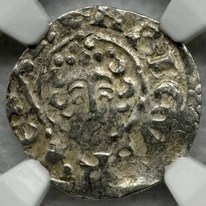 【超希少】1216 - 1247年 イギリス ペニー 銀貨 ヘンリー3世 NGC XF45 中世 ハンマーコイン イングランド プランタジネット朝 カンタベリー