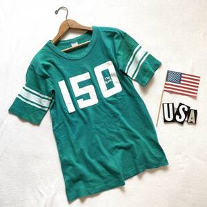 美品！７０ｓチャンピオンバートリコタグビンテージナンバリングフットボールＴシャツＵＳＡ製アメリカ米国８０年代カレッジヴィンテージ