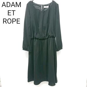 ADAM ET ROPE ワンピース 薄手 ブラック リユース ultralto ts1151