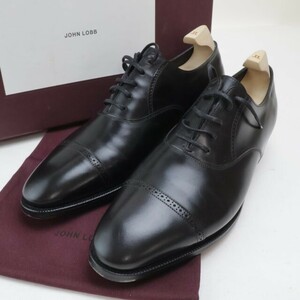 2406-8 ジョンロブ PHILIP2 7000 ビジネスシューズ 美品 JOHN LOBB レザー製 サイズ 7 1/2 ブラック 箱有 シューツリー付き