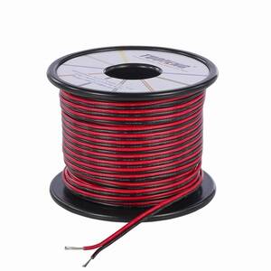 PVC-22AWG30メートル TUOFENG 22ゲージPVC電線30メートルリール2ピン延長ケーブル12V / 24V DCケ