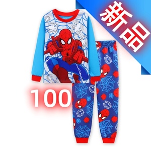 スパイダーマン キッズパジャマ 長袖上下セット ルームウェア 寝間着 100cm