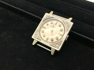 LONGINES ロンジン アンティーク ダイヤ 8P シルバー字盤 フェイスのみ 手巻き 不動 中古【UW110009】▲