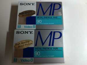 送料無料★【新品自宅保管品】SONY ソニー 8mm ビデオ カセット テープ P6-90MP 2本　video 8 METAL TAPE メタル テープ 8ミリビデオ