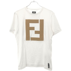 FENDI フェンディ FFrロゴ クルーネックTシャツ FY0894 A2BN ホワイト M ITUF4HABYUZD