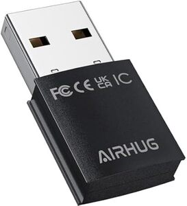 ブラック AIRHUG Bluetooth USB Bluetooth 5.0 対応 トランスミッター Bluetooth アダ