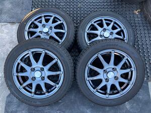 Humanline 155/65R14 4.5J +45 PCD100 アルミホイール４本セット　①