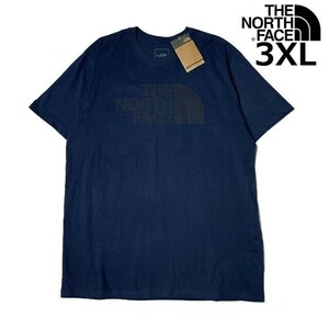 1円～!売切!【正規新品】THE NORTH FACE S/S NOV HALFDOME TEE 半袖 Tシャツ US限定 3D立体 ビッグロゴ 男女兼用 登山(3XL)紺 180902-13