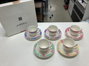 O2407-3081 yamaka GIVENCHY ５客アソートセット GB-20 カップ&ソーサー 花柄 未使用品 元箱あり 100サイズ梱包予定