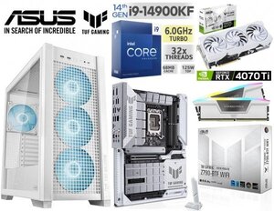 ■《第14世代》intel Core i9-14900KF/RTX4070Ti/水冷/Z790/DDR5 32GB/M.2SSD 1TB/850W/Win11 Pro/Office2021 限定!