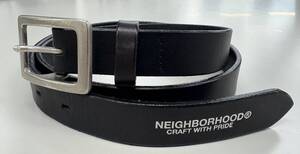 NEIGHBORHOOD LEATHER NARROW BELT BLACK 36インチ / ネイバーフッド / レザーベルト / 