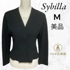 【美品】Sybilla シビラ ノーカラージャケット ブラック レディース M