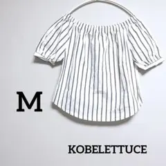 【KOBELETTUCE】神戸レタス　ストライプシャツ　カットソー　トップス　M